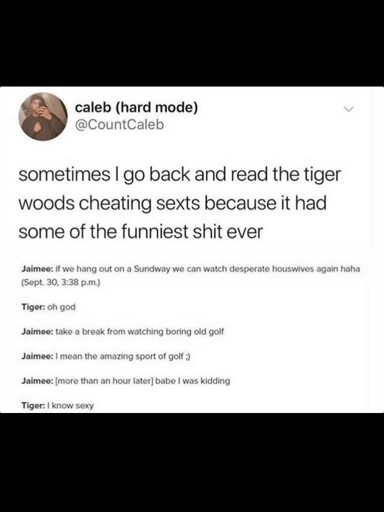 Tiger Woods cheating texts