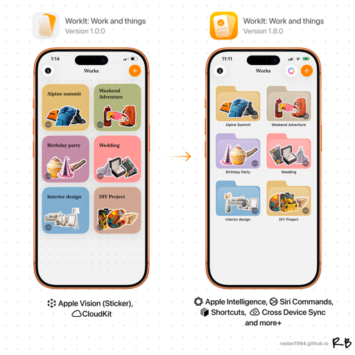 iOS App "WorkIt: Work and Things"