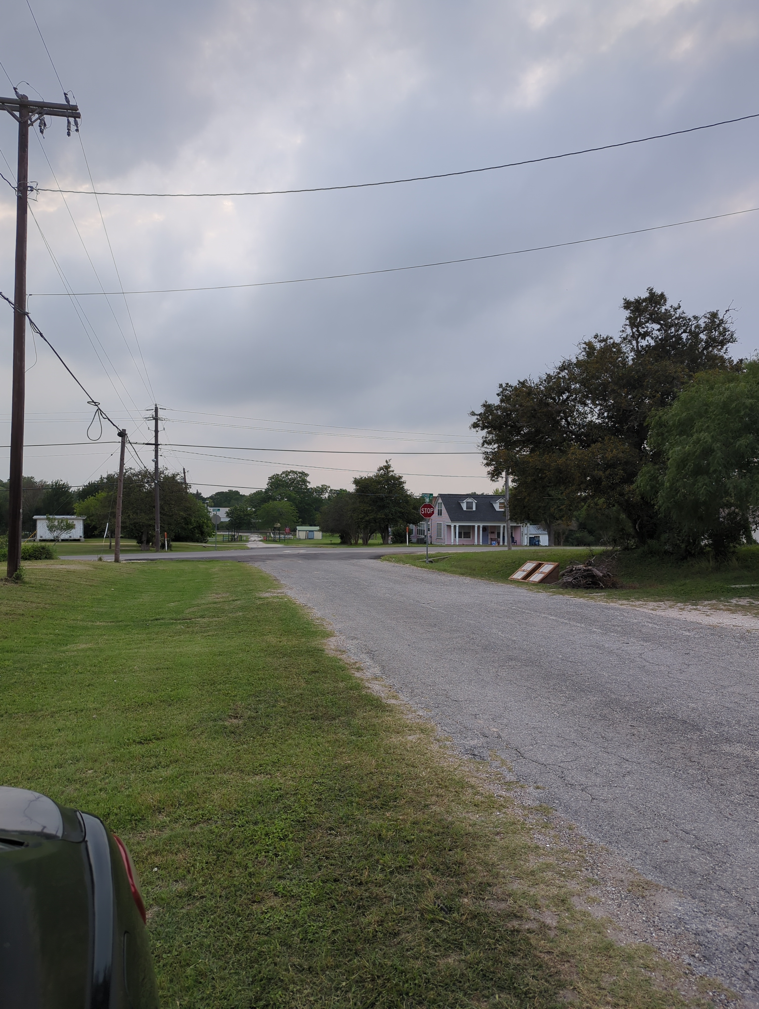 Empty road in a sleepy town