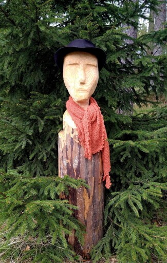 Wooden Man crudely carved somewhat spooky
